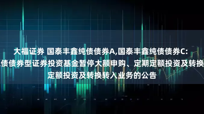 大福证券 国泰丰鑫纯债债券A,国泰丰鑫纯债债券C: 关于国泰丰鑫纯债债券型证券投资基金暂停大额申购、定期定额投资及转换转入业务的公告